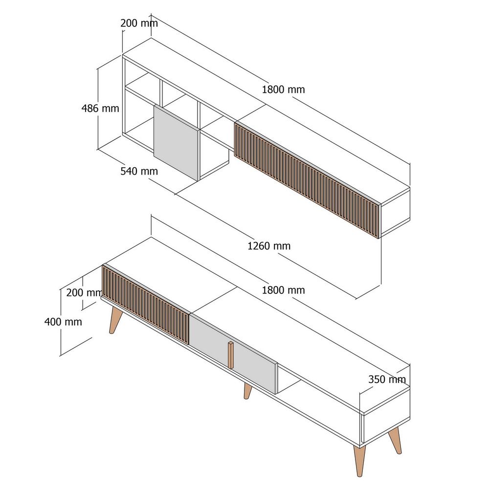 Meuble tv en bois 