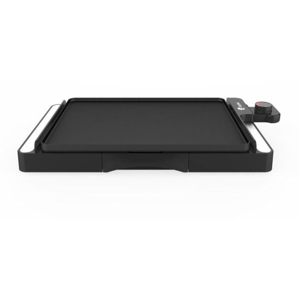 Plancha electrique - planche xxl - - fg0725 - 2000 w - anti-adhésive - thermostat réglable - noir