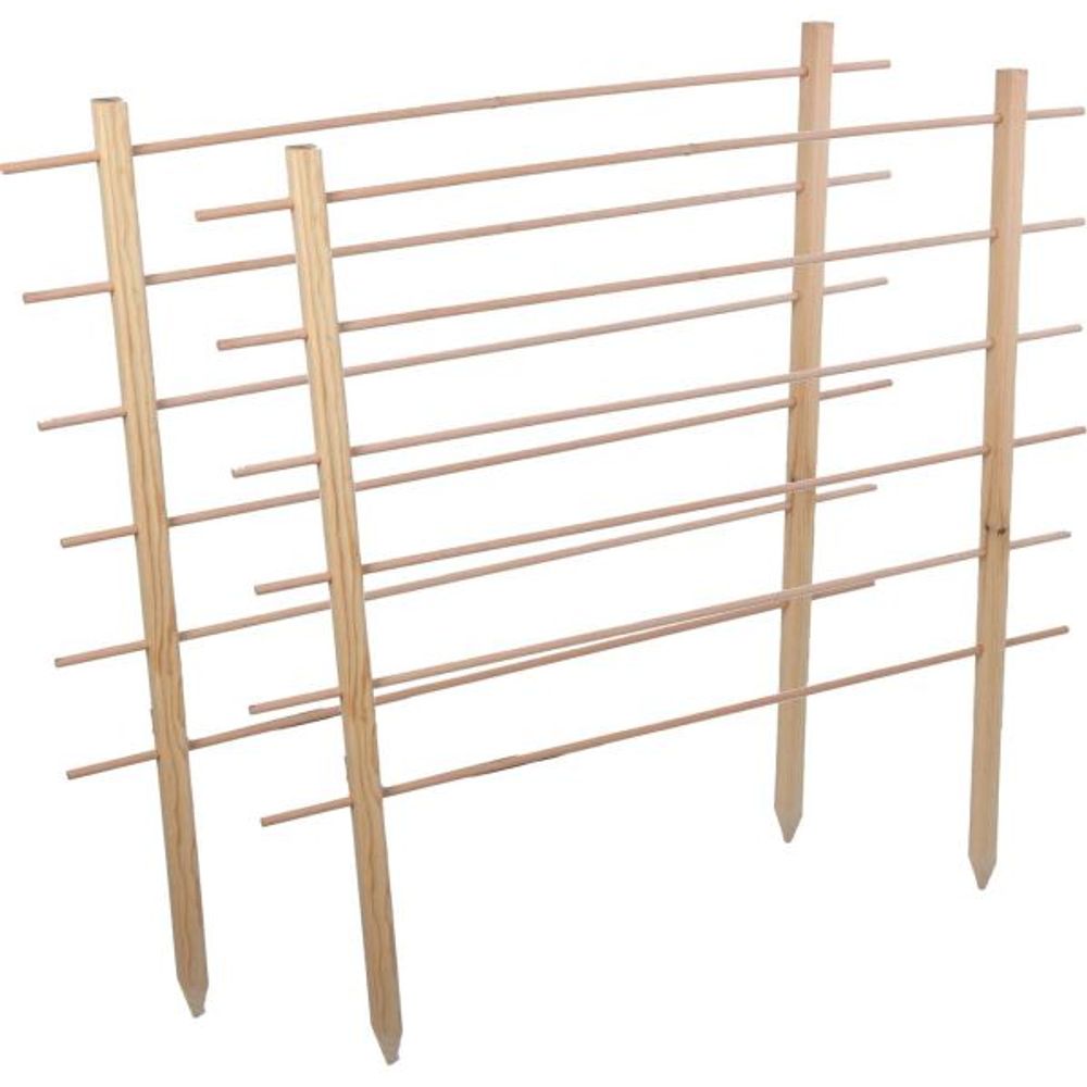 Support en bois de pin pour plantes treilli (lot de 2)