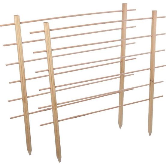 Support en bois de pin pour plantes treilli (lot de 2)