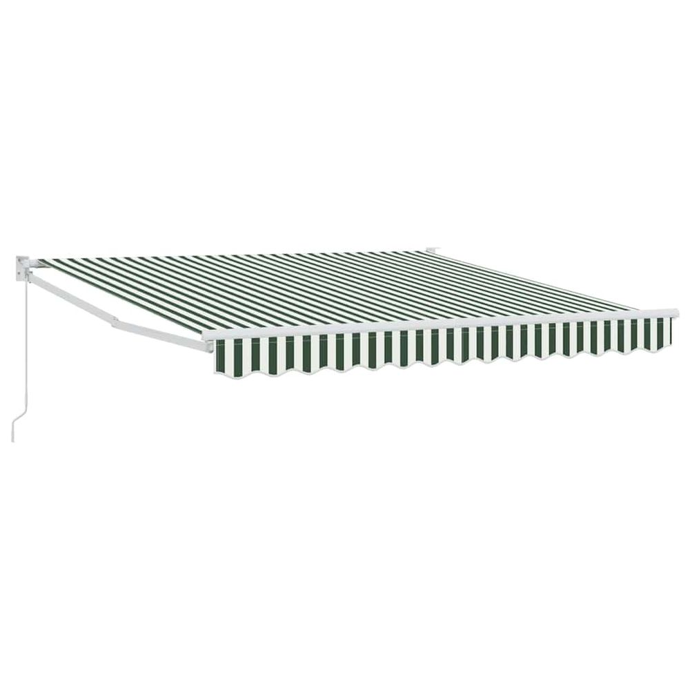 Auvent rétractable vert et blanc 300 x 250 x 165 cm