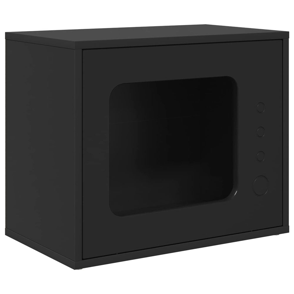 Maison pour chat noir 51 x 30 x 42,5 cm bois d'ingénierie