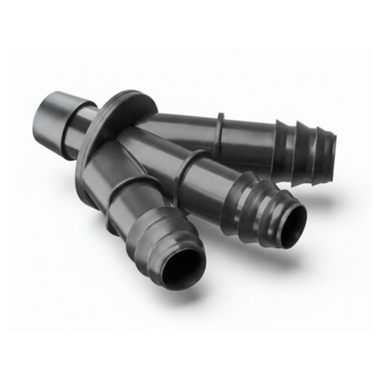 Raccord cannelé y 3 voies ø16mm