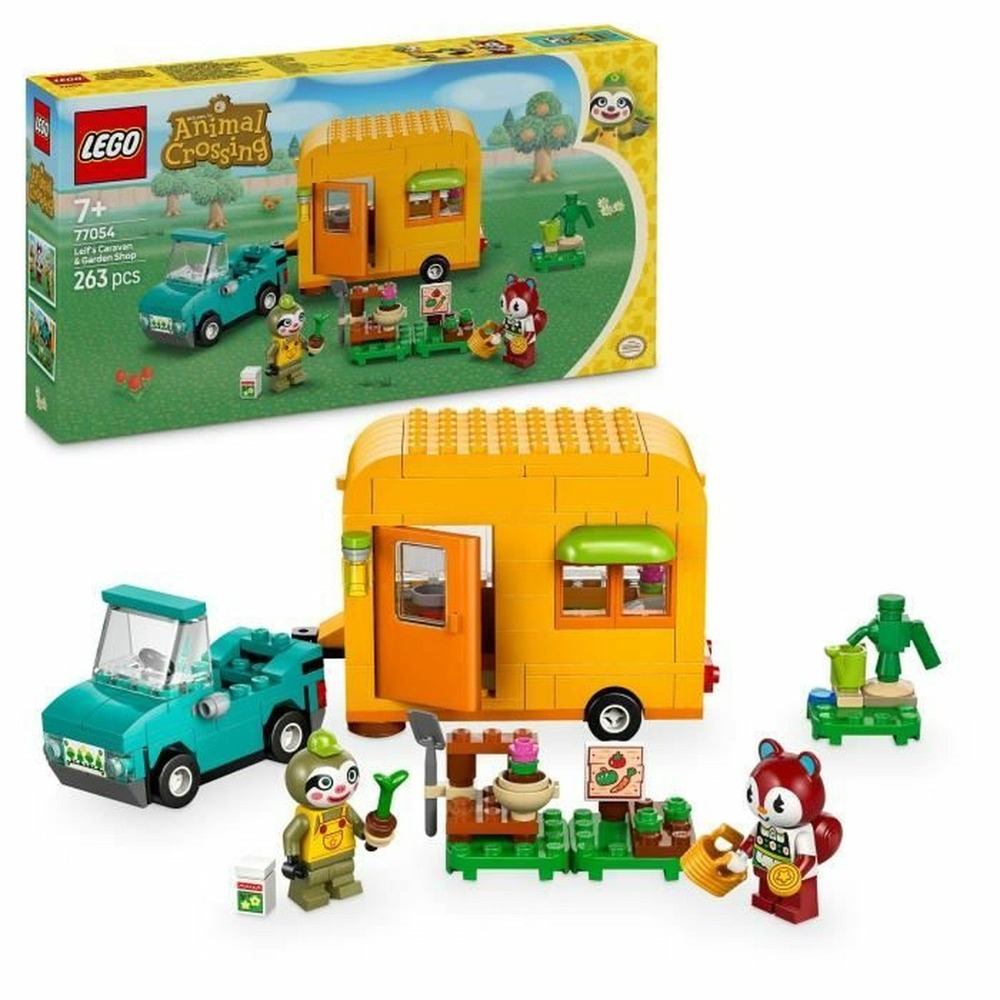 Lego animal crossing caravane et stand de jardinage de racine