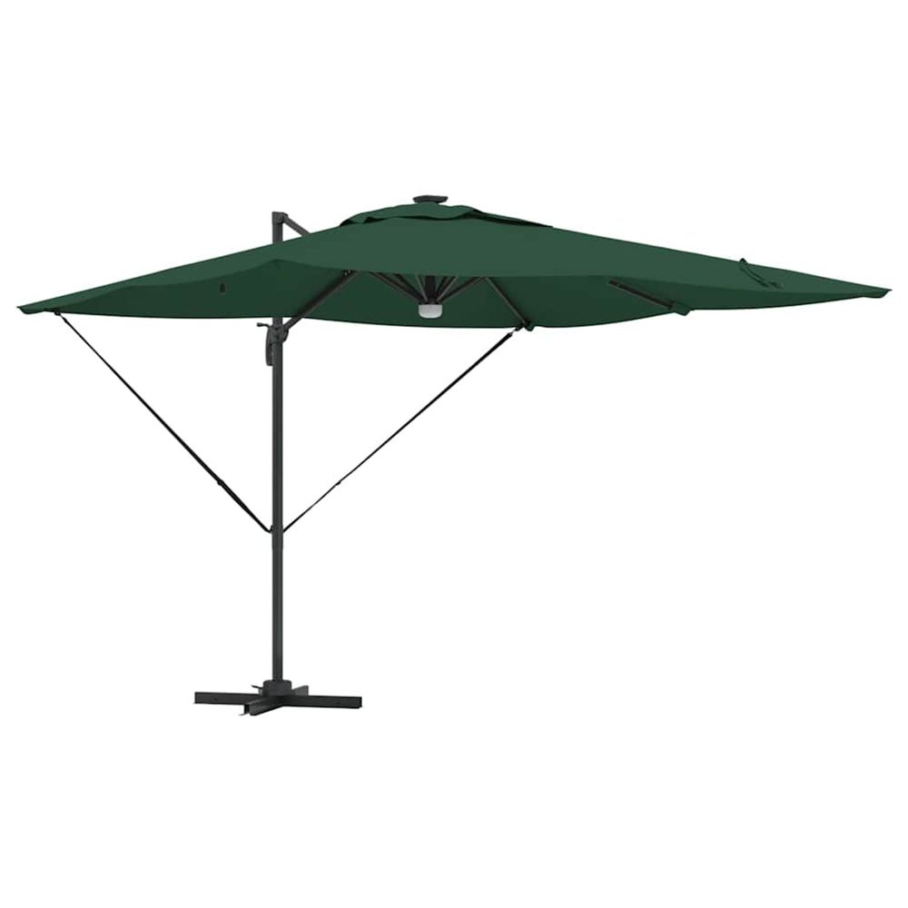 Parasol roma vert 286 x 284 x 270 cm aluminium et polyester