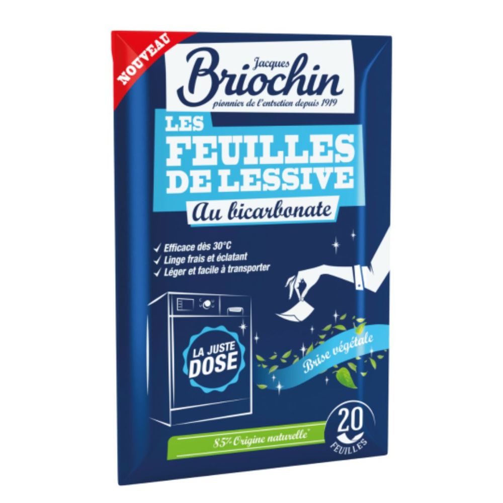 Feuilles de lessive au bicarbonate - jacques briochin