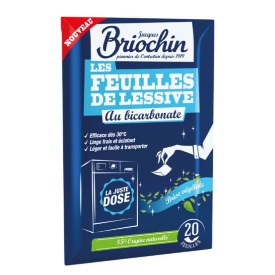 Feuilles de lessive au bicarbonate - jacques briochin