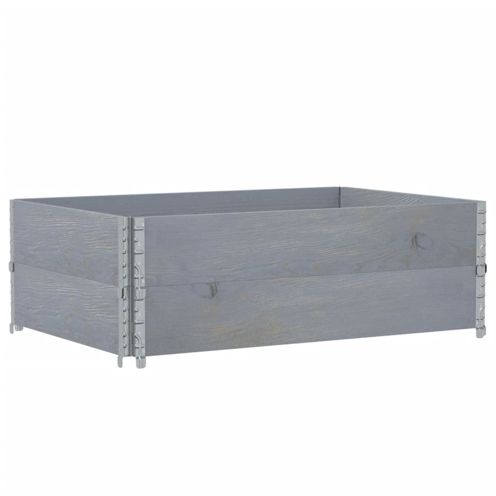 Jardinière d'extérieur gris 120x80 cm bois massif de pin
