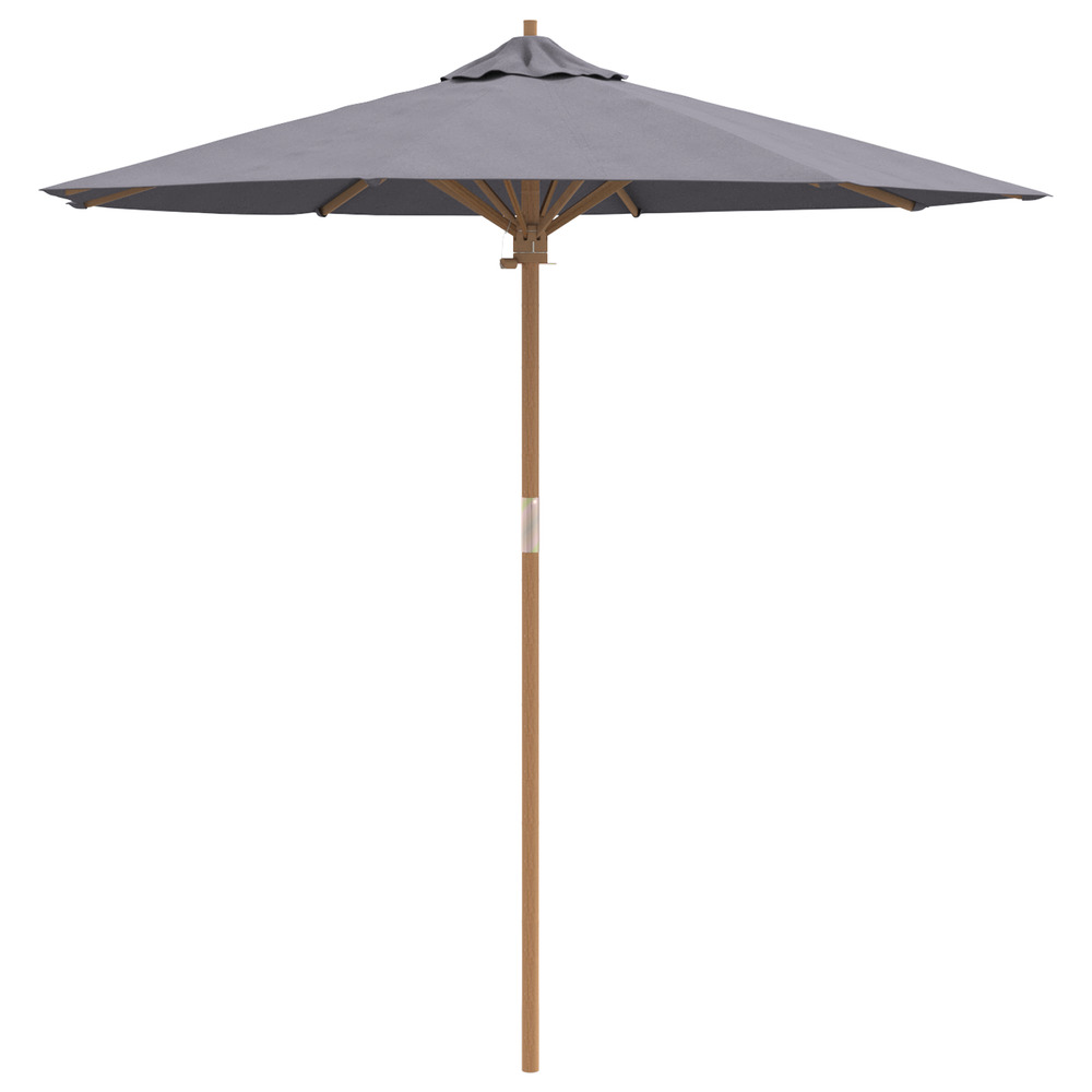 Parasol de jardin gris foncé 217x230 cm bambou