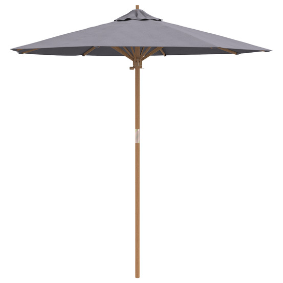 Parasol de jardin gris foncé 217x230 cm bambou