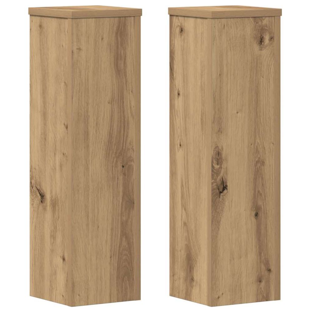 Supports pour plantes 2 pcs chêne artisanal bois d'ingénierie