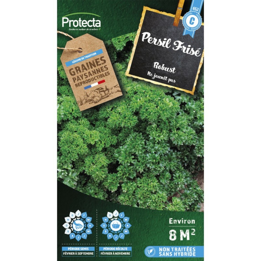 Graines paysannes - persil frisé vert fonçé robust