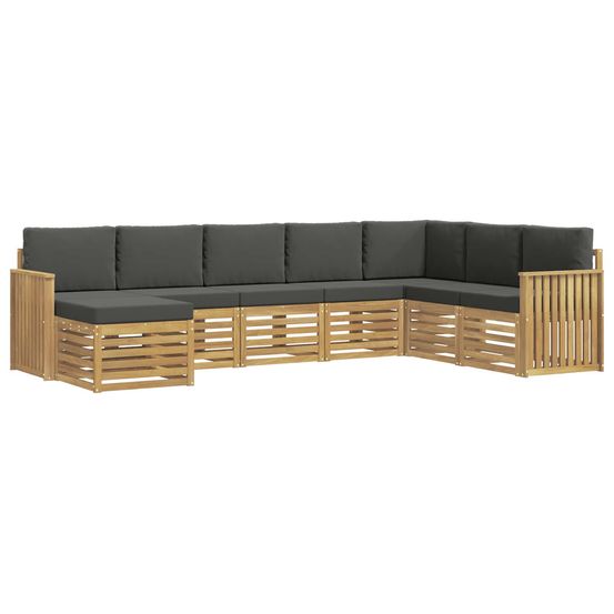 Ensemble de canapés d'extérieur 8 pc blanc et anthracite