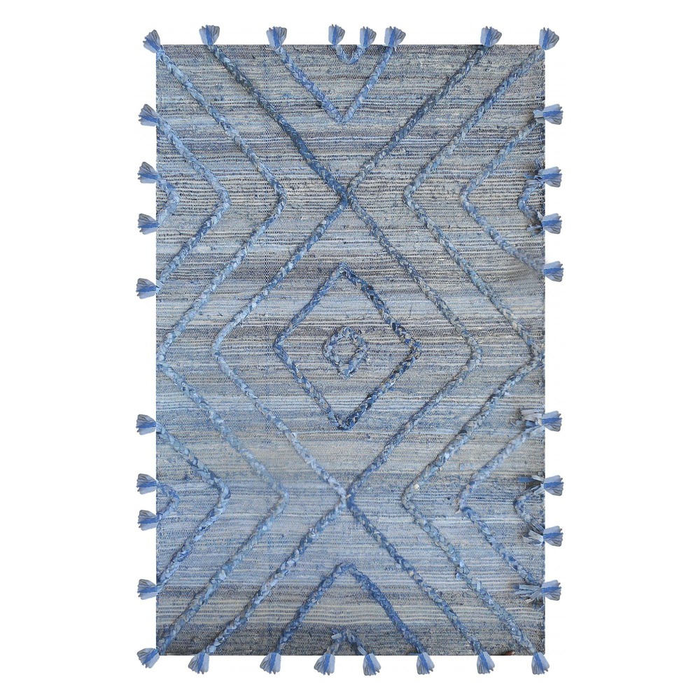 Tapis worgan denim bleu/ivoire 120 x 180 cm