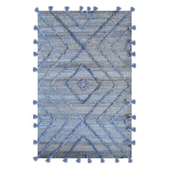 Tapis worgan denim bleu/ivoire 120 x 180 cm