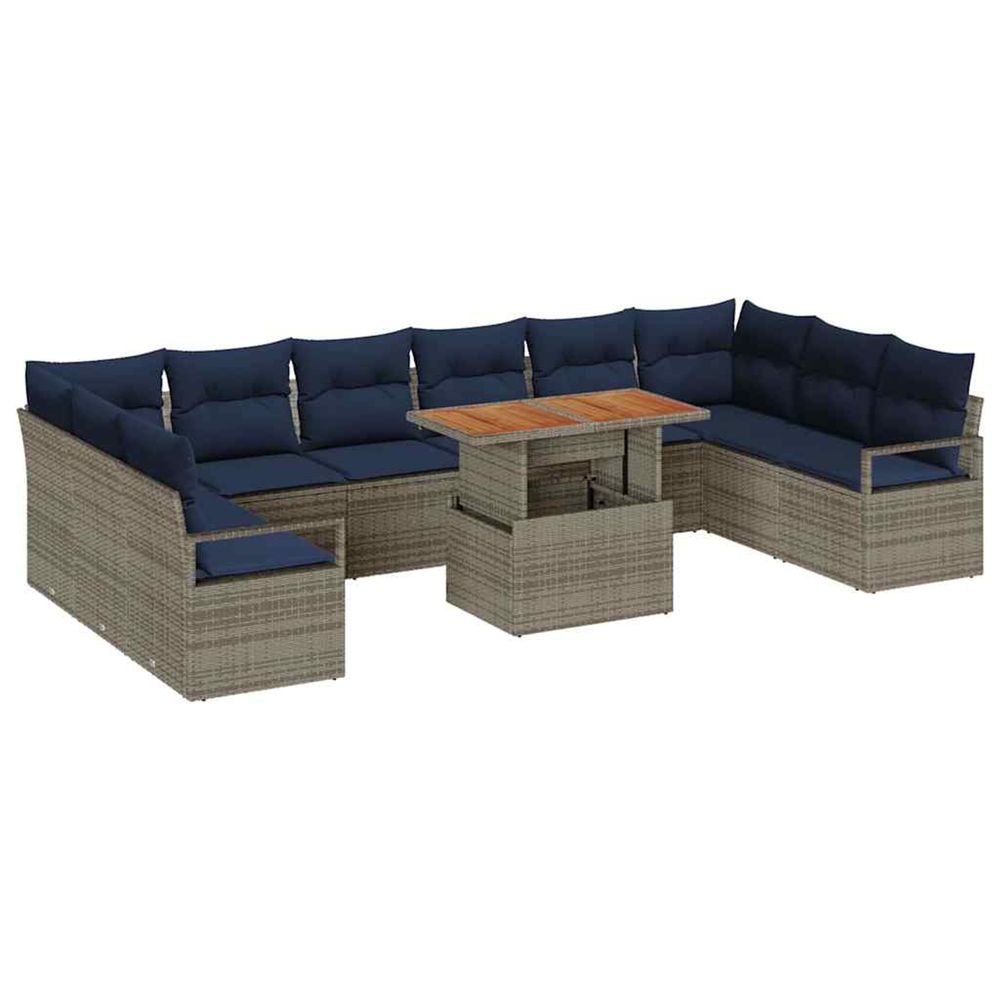 Ensemble de canapé de jardin 11 pc 10-nombre de places