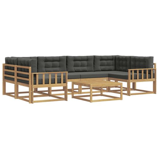 Ensemble de canapés d'extérieur 5 pc blanc et anthracite
