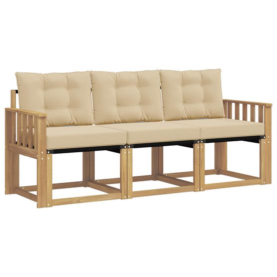 Ensemble de canapés d'extérieur 3 pc blanc et beige