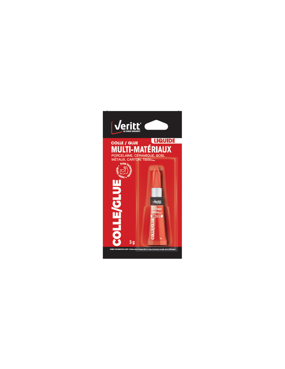 Colle liquide veritt cyano multi-usage 3g - veritt