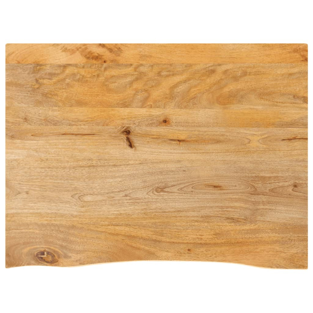 Dessus de table à bord vivant 90x60x3,8 cm bois massif manguier