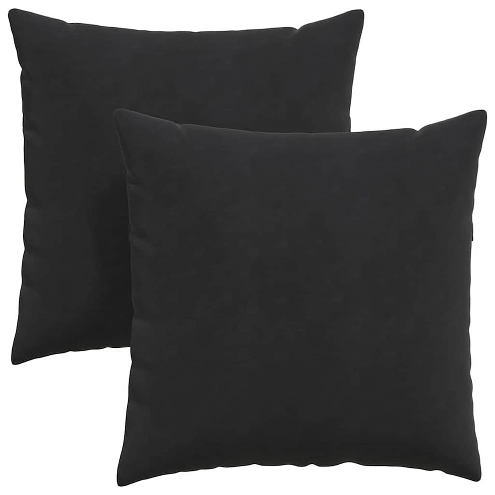 Coussins de canapé 2 pcs noir 80 x 80 cm