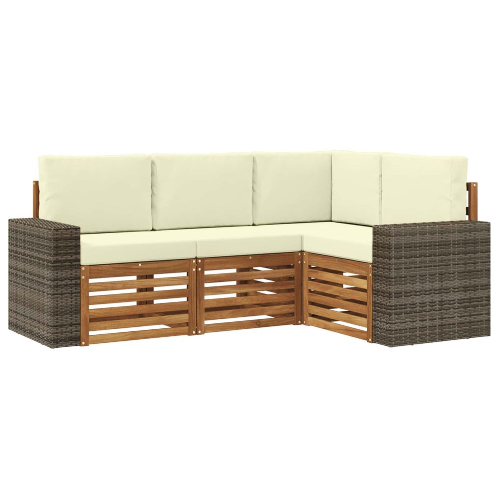 Ensemble de canapés d'extérieur 4 pc polyester