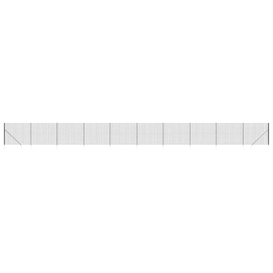 Clôture en treillis métallique et ancrage anthracite 2,2x25 m