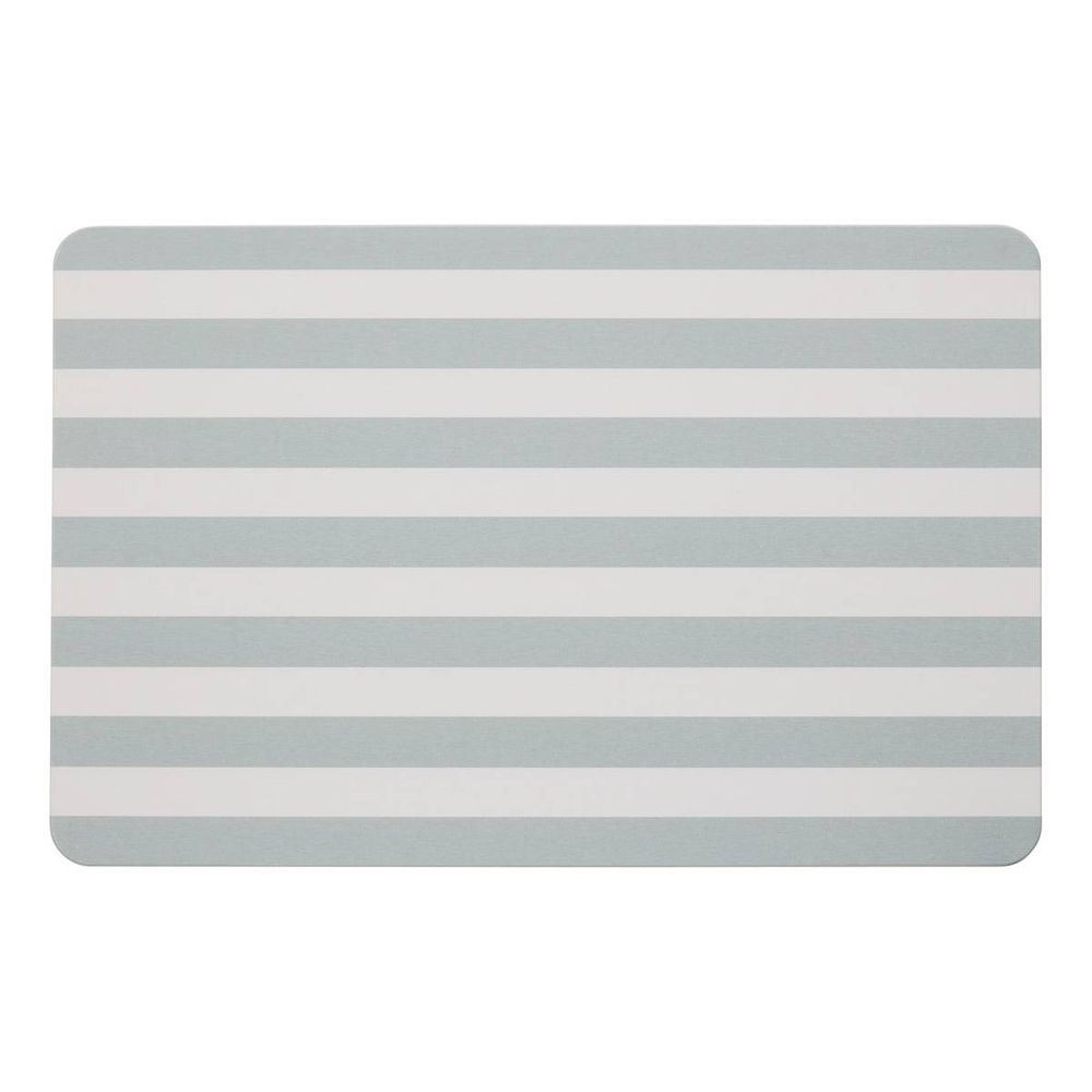 Tapis de bain strio 39x60cm rayures vert céladon en diatomite
