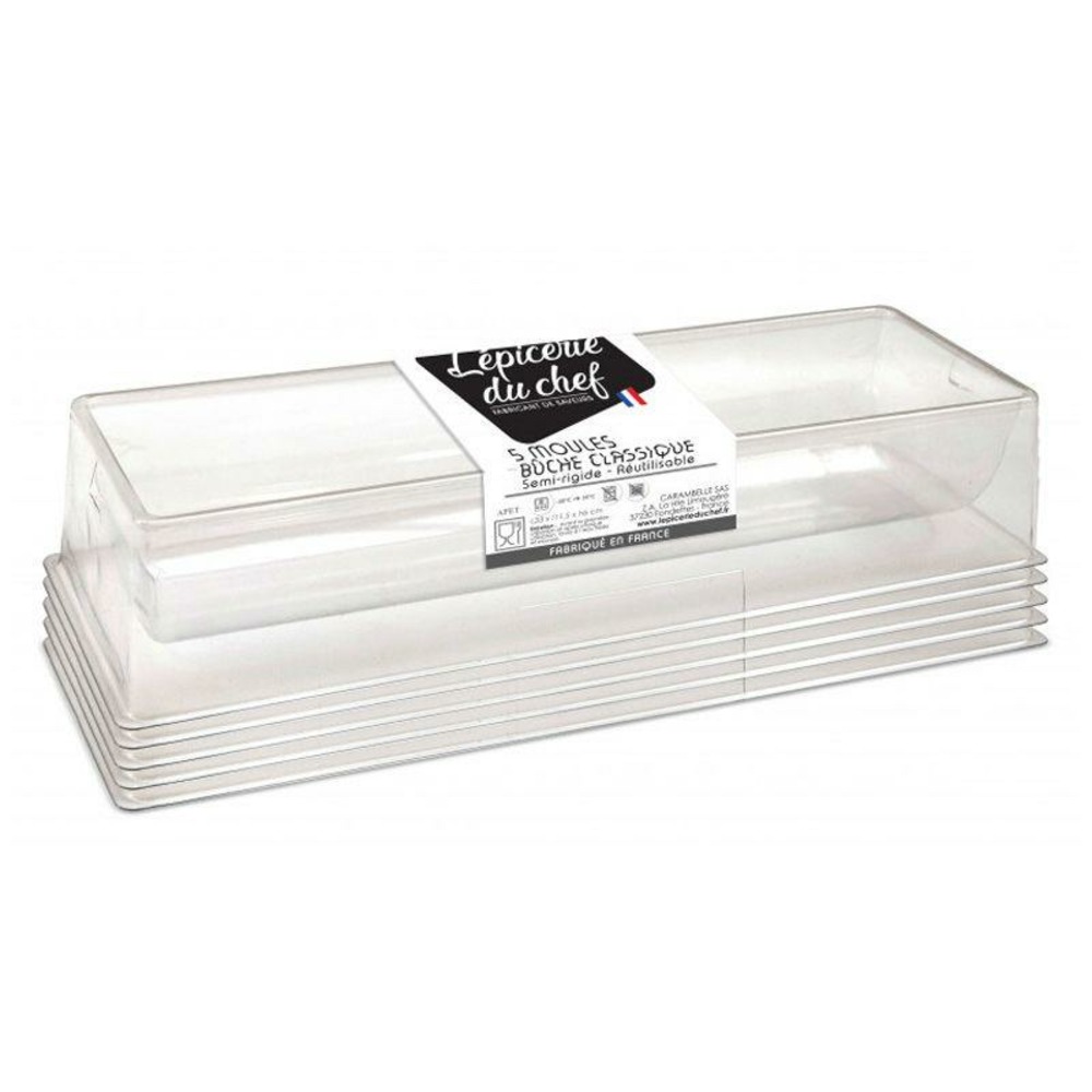 5 moules à bûches classique 33 cm