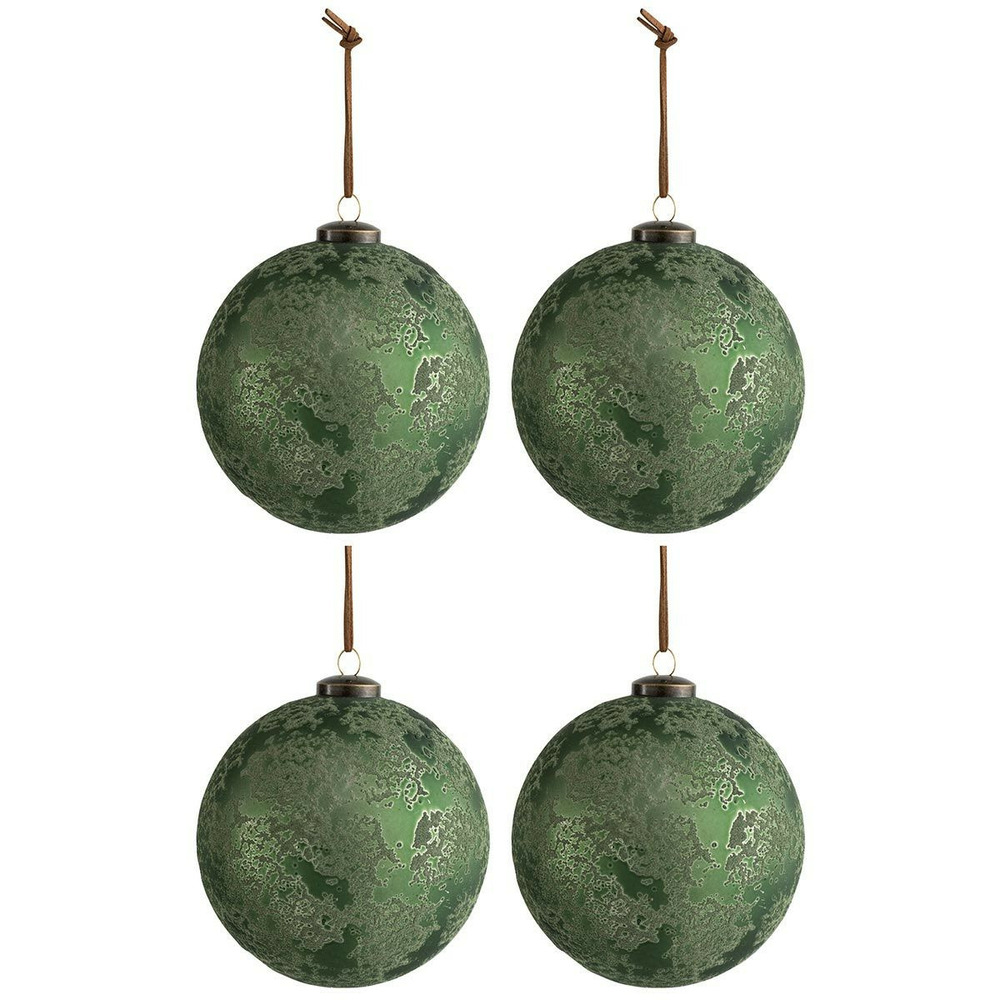 Lot de 4 boules de noël 