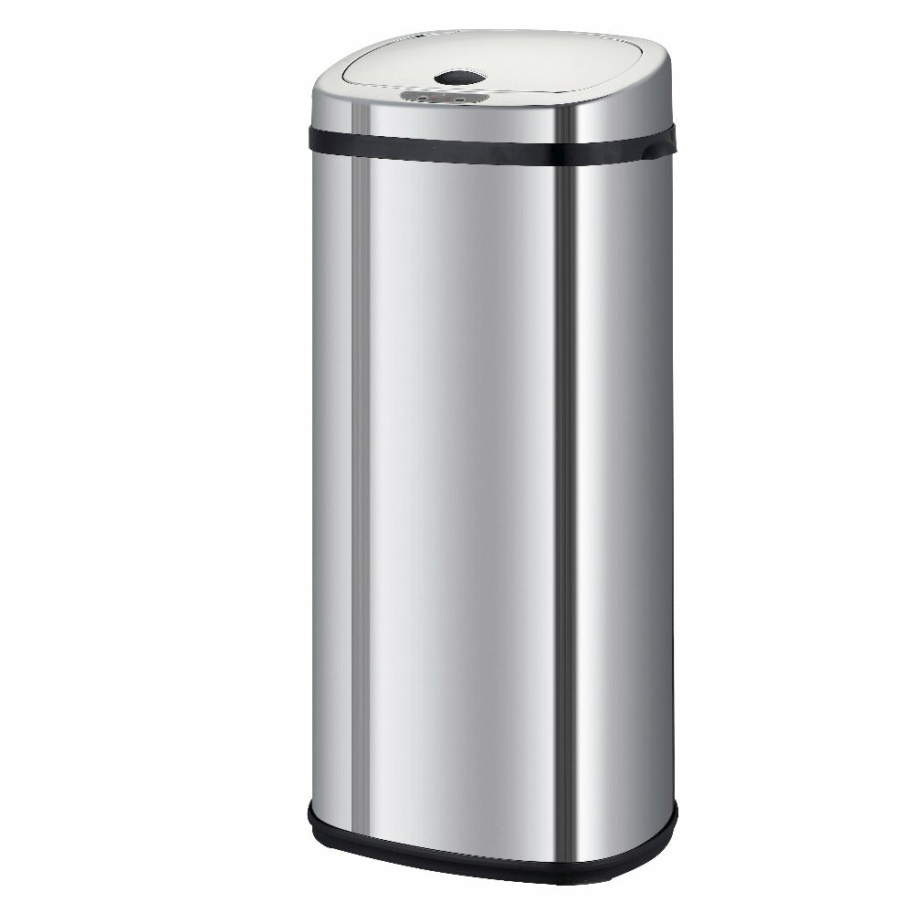 Poubelle de cuisine automatique largo argent acier inoxydable 42l