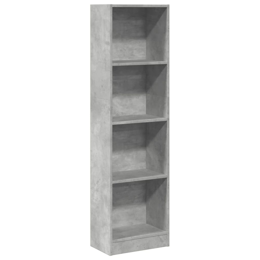 Bibliothèque gris béton 40x24x143 cm bois d'ingénierie