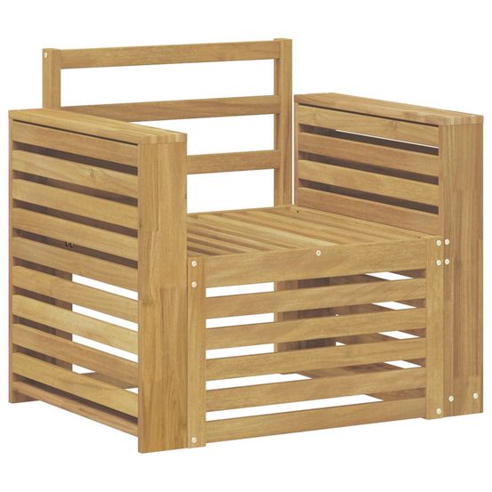 Ensemble de canapés d'extérieur bois d'acacia massif blanc