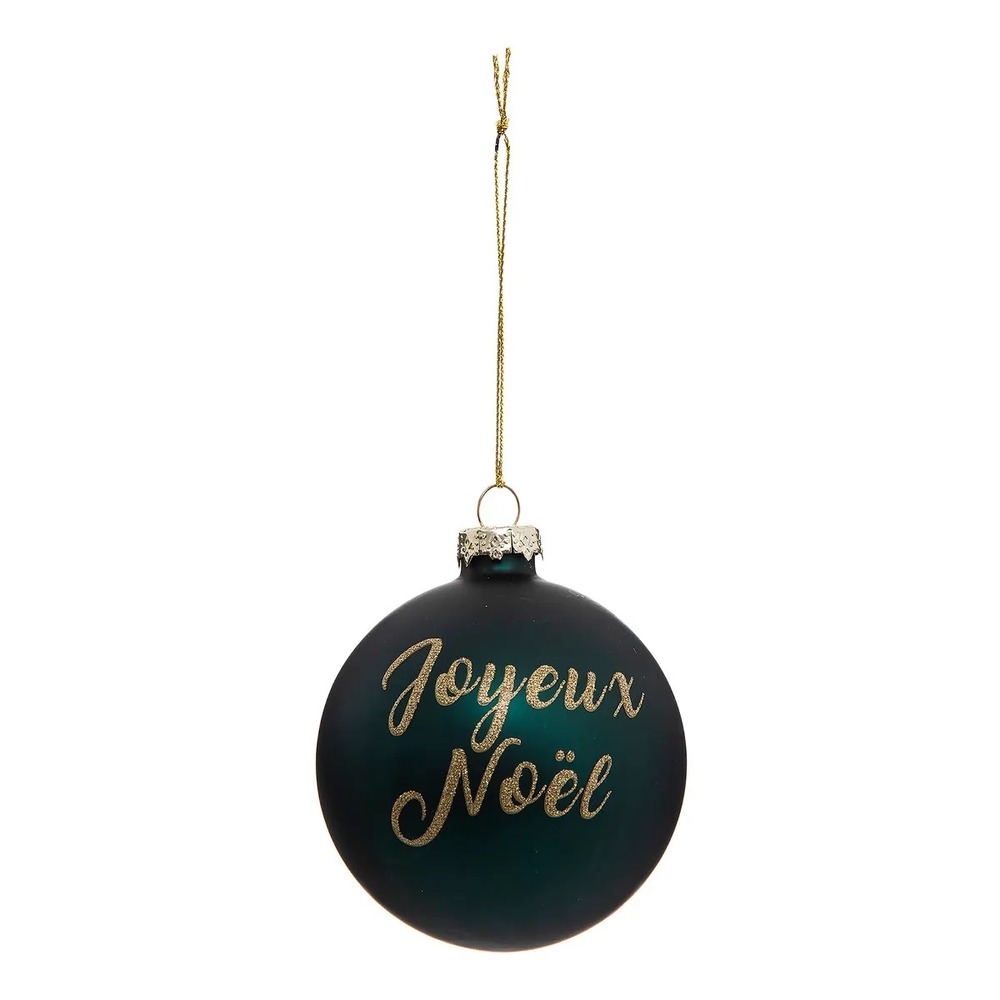 Boule de noel en verre joyeux noel