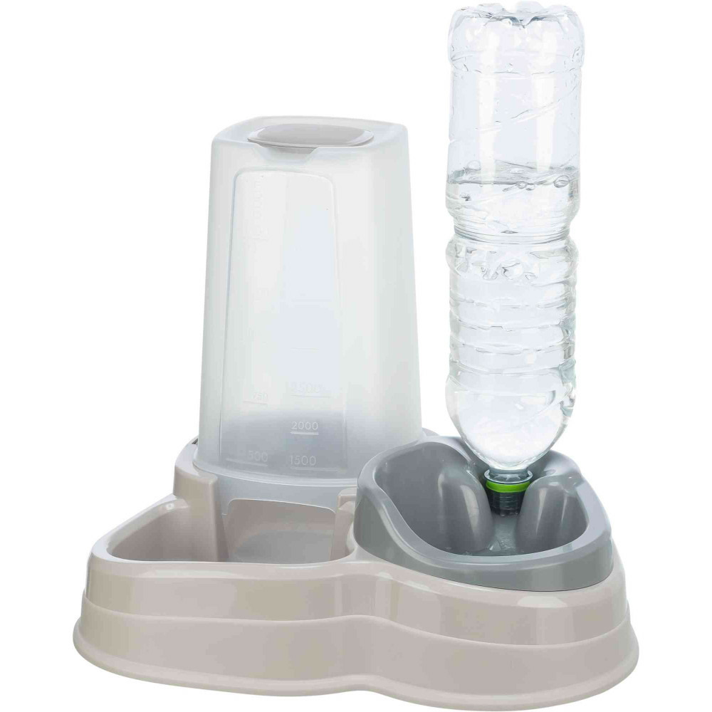 Distributeur d'eau et de nourriture 1. 5 kg pour chat ou chien