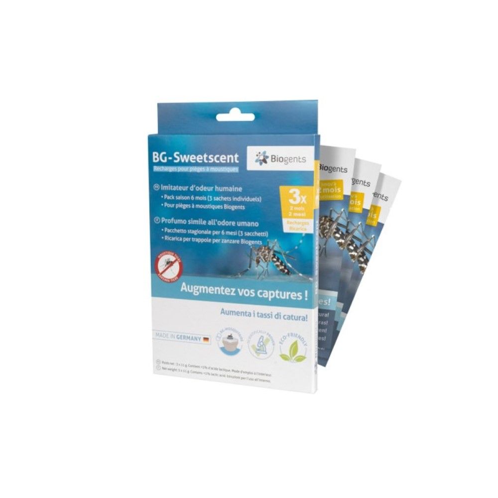 Pack saison 6 mois bg‐sweetscent pour piège à moustiques bg-mosquitaire