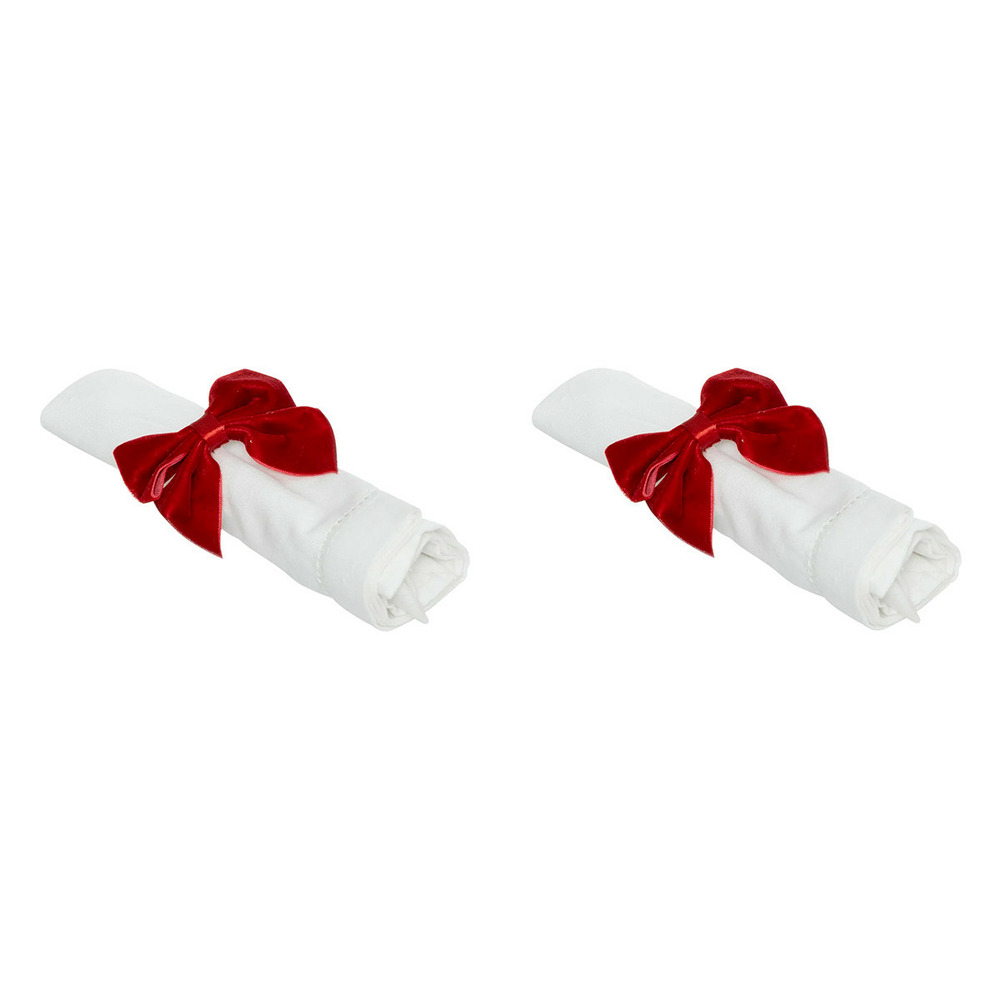 Lot de 2 ronds de serviette en velours 
