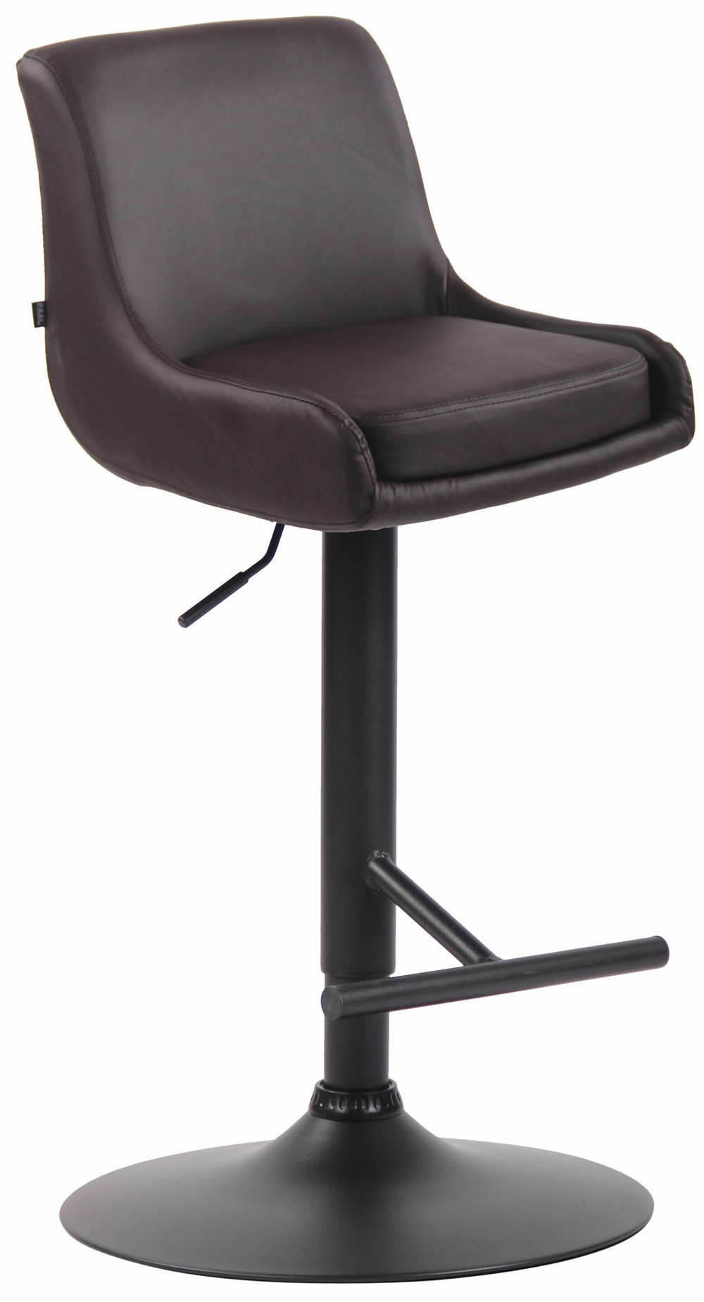 Tabouret de bar club simili cuir noir