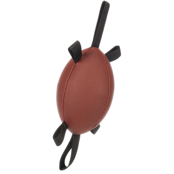 Jouet ballon rugby marron foncé ø 13 cm x 21 cm pour chien