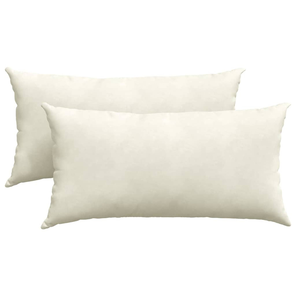 Coussins de canapé 2 pcs crème 80 x 40 cm