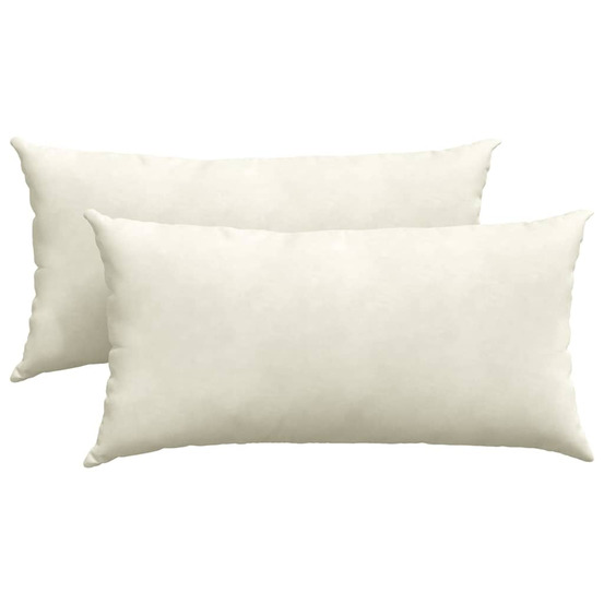 Coussins de canapé 2 pcs crème 80 x 40 cm