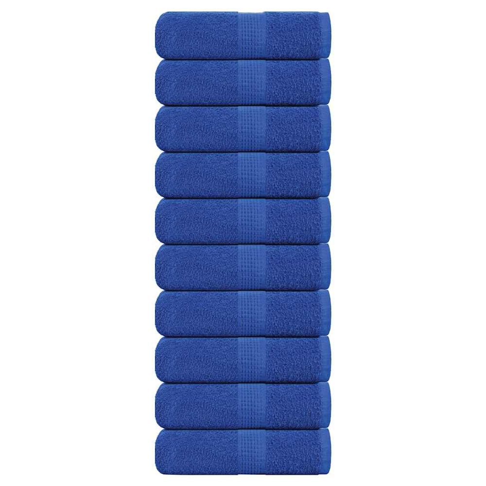 Serviettes de toilette frogn 10 pièces bleu 30x30 cm 360 g/m²