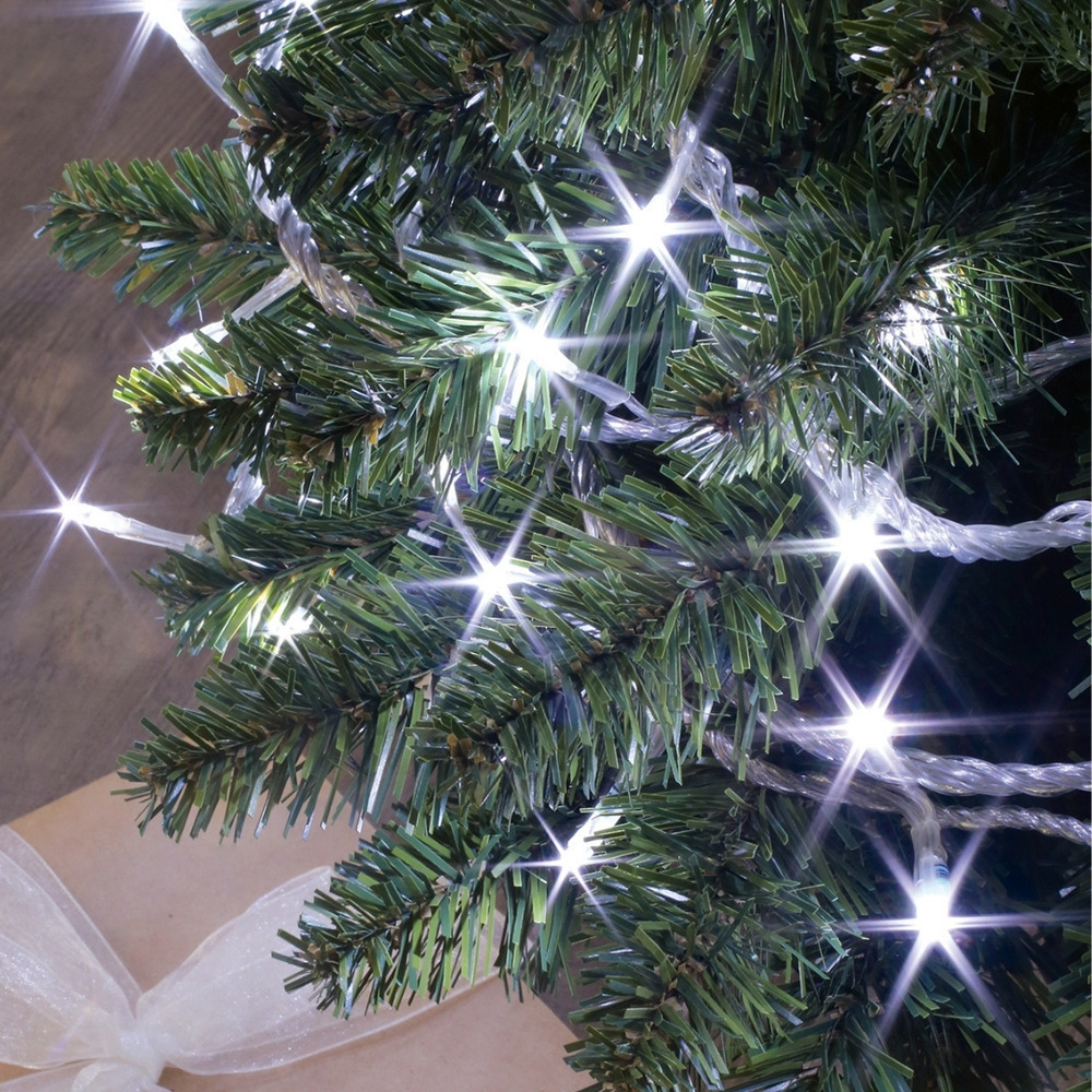 Guirlande led blanc pur à piles 6m – flicker light® noël intérieur