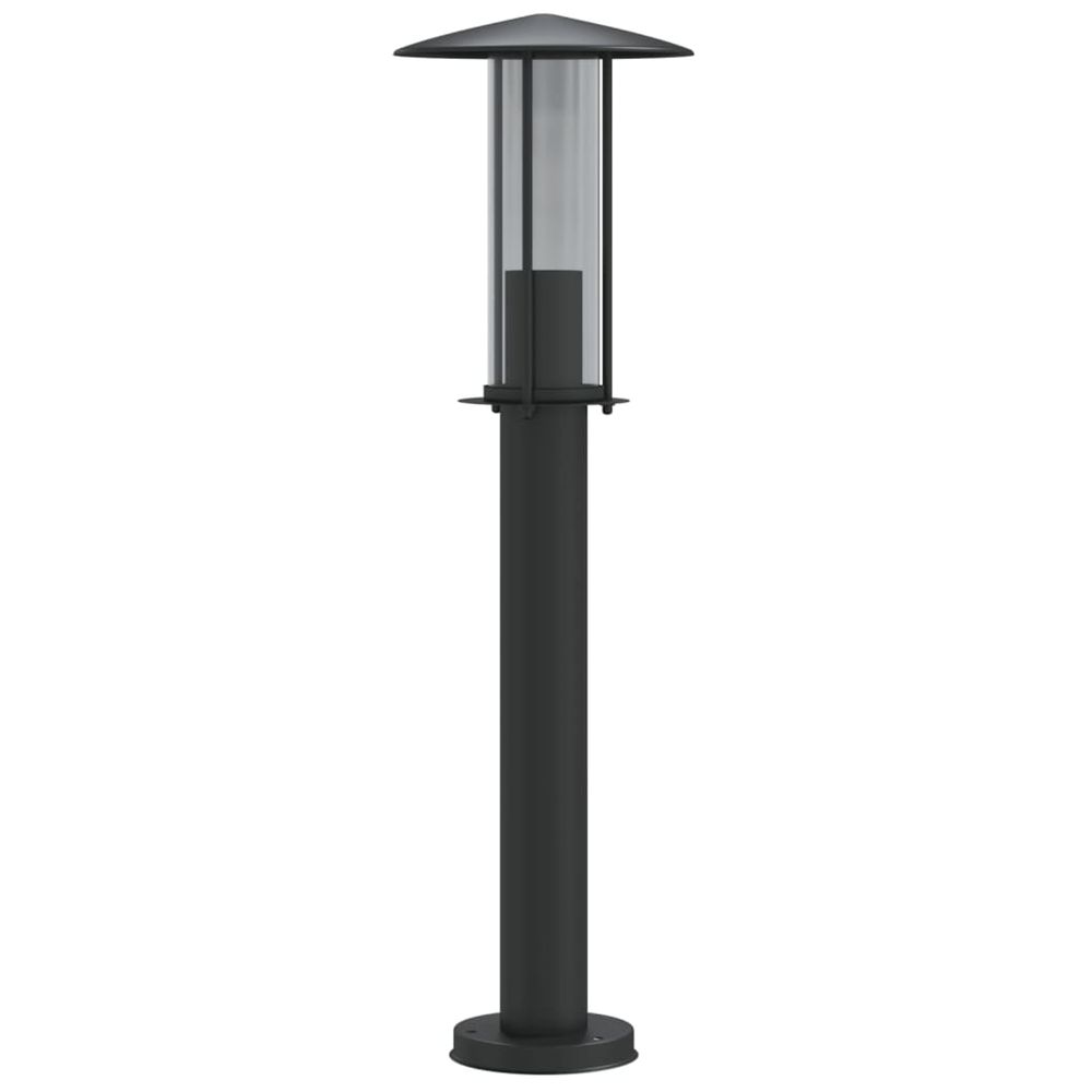 Lampadaire d'extérieur noir 60 cm acier inoxydable