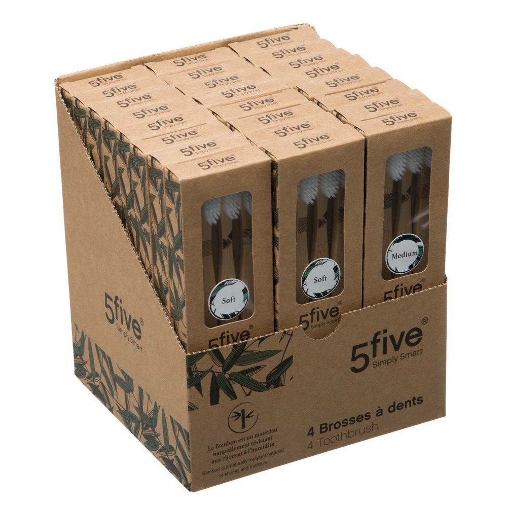 5five - brosse à dent bambou x 4