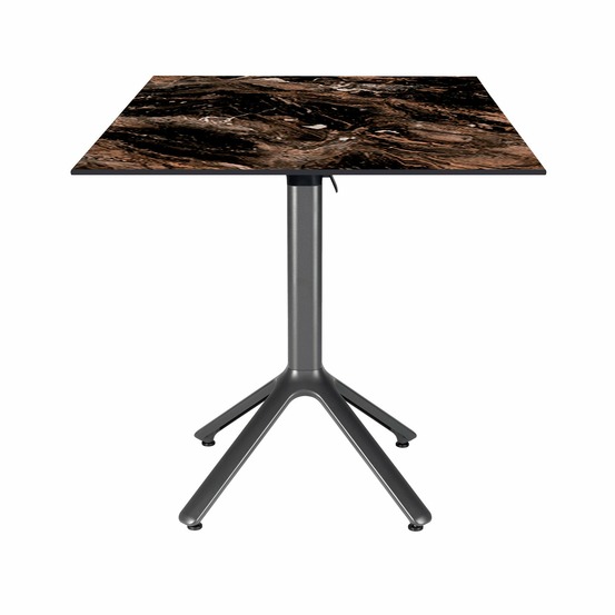 Restootab - table pliable nemo pour intérieur/extérieur marbre luxe 70x70