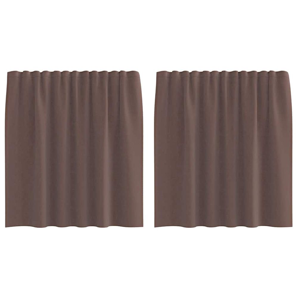 Rideaux en voile avec passants 2 pcs marron