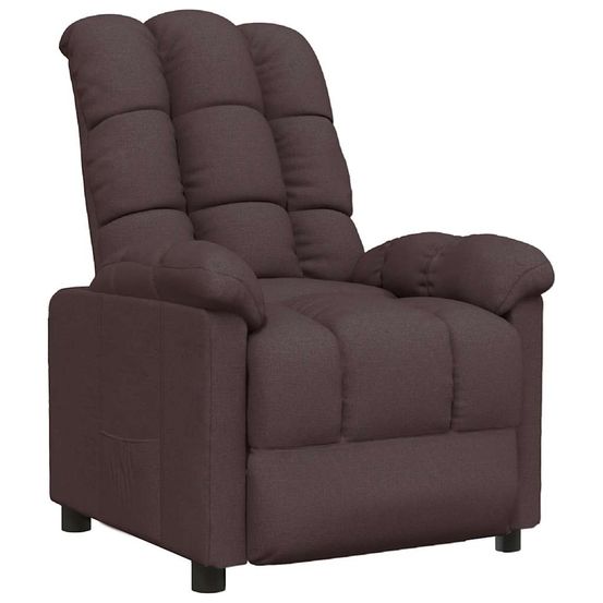 Fauteuil inclinable marron foncé tissu