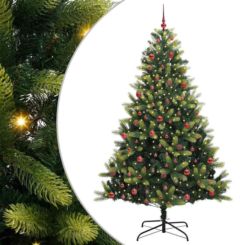 Arbre de noël artificiel en silicone flexible 300 leds vert