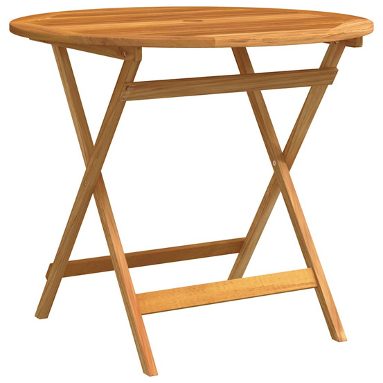 Table de jardin pliable ø90x75 cm bois d'eucalyptus solide